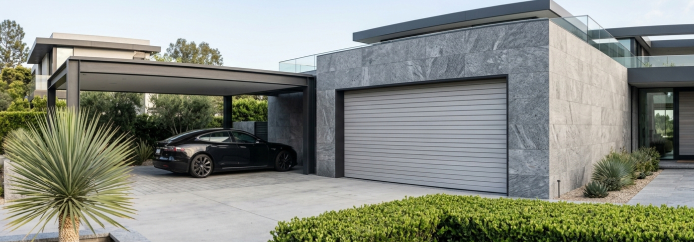Modern home with garage