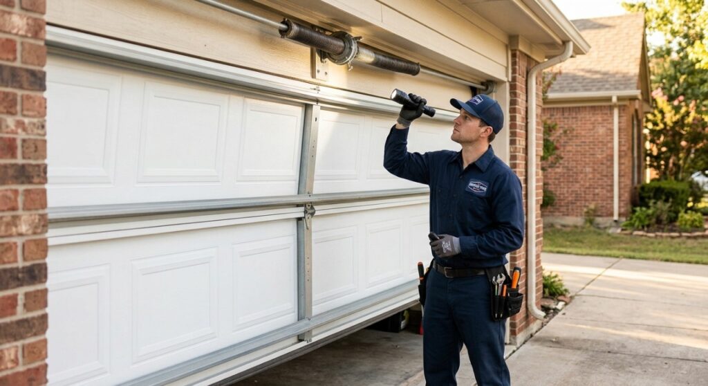 Garage door spring inspection